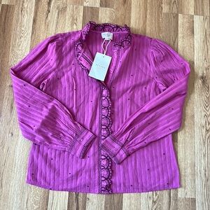 NWT SEZANE Chemise Mathilda blouse